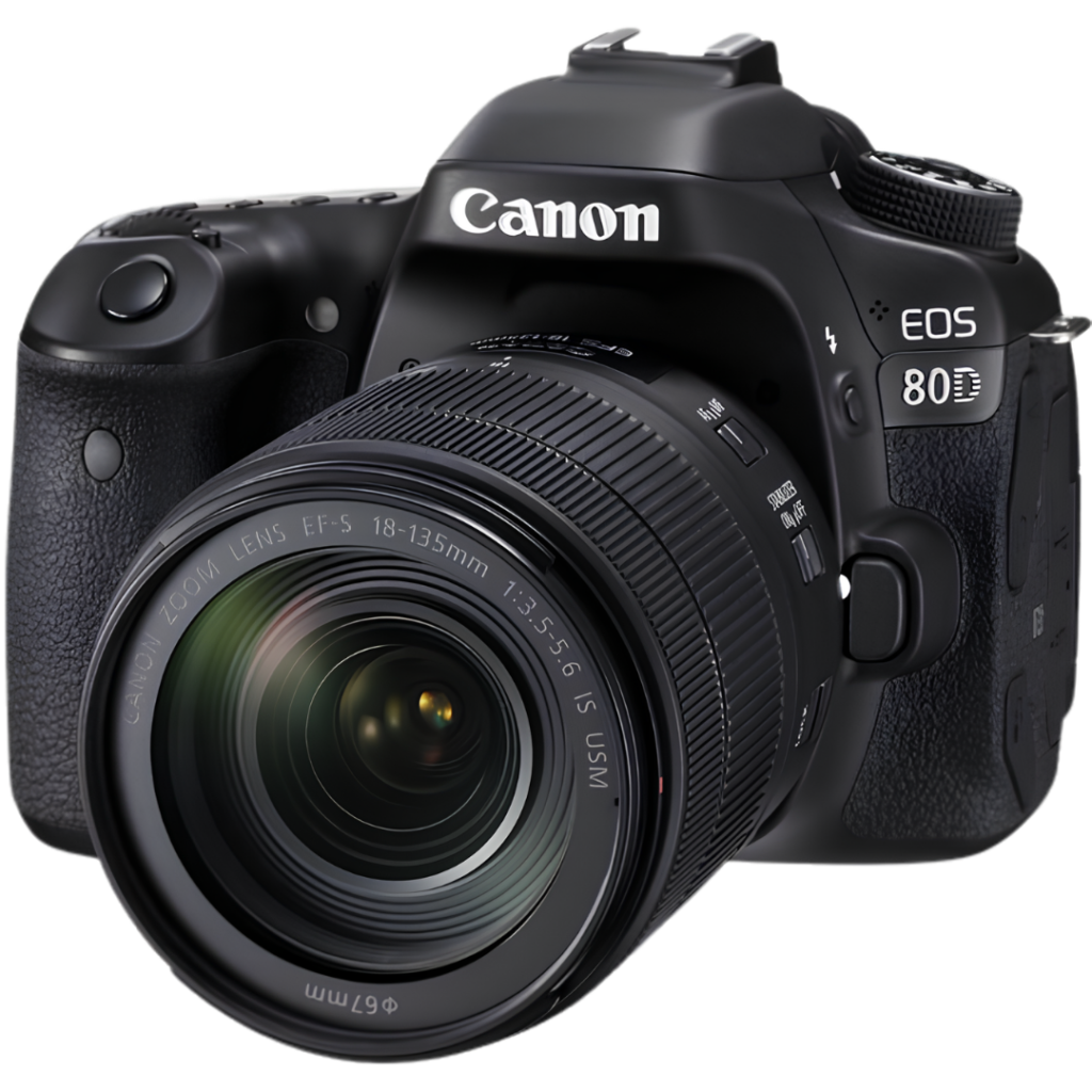 Canon EOS 80D + 18–135mm Lens